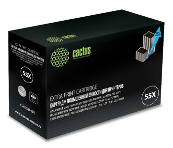 Картридж HP LJ P3015 CE255XX (Cactus) CS-CE255X-MPS черный (15000стр.)