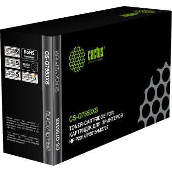 Картридж лазерный Cactus CS-Q7553XS Q7553X черный (7000стр.) для HP P2014/P2015/M2727