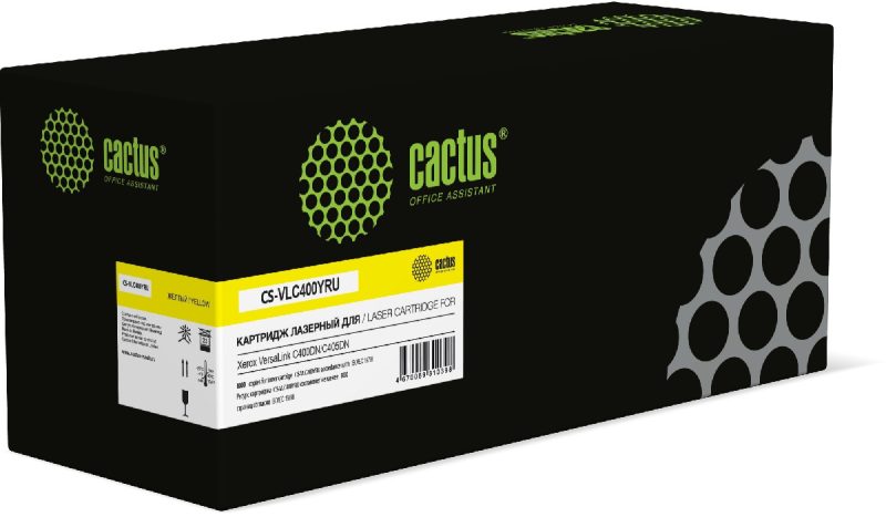 Картридж лазерный Cactus CS-VLC400YRU 106R03533 желтый (8000стр.)