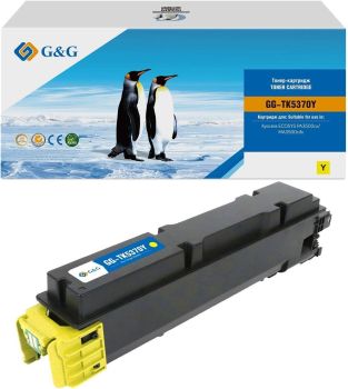 Тонер-картридж G&G, аналог Kyocera TK-5370Y желтый 5k с чипом