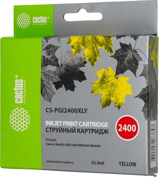 Картридж Canon MAXIFY Cactus CS-PGI2400XLY PGI-2400XLY желт.пигм. (20.4мл)