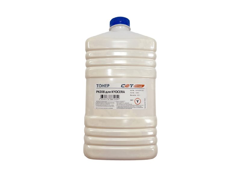 Тонер Kyocera Color PK208 (CET) M5521/M5526/P5021/P5026 (Japan) Унив., Yellow, 500г OSP0208Y-500