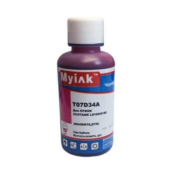 Чернила для EPSON EcoTank (115) (T07D34A) L8160 / L8180 (100мл,magenta) MyInk