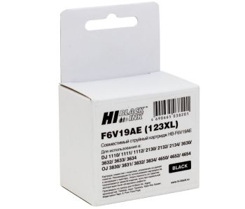 Картридж HP DJ2130 (Hi-Black) F6V19AE, №123XL, black (белая коробка)