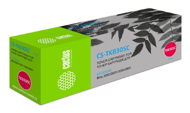 Картридж лазерный Cactus CS-TK8305C TK-8305C голубой (15000стр.)