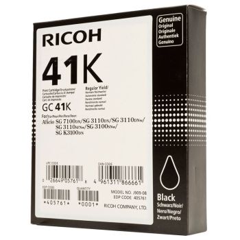 Картридж Ricoh гелевый GC 41K черный повыш. емк. (O) 2500 отп., 405761