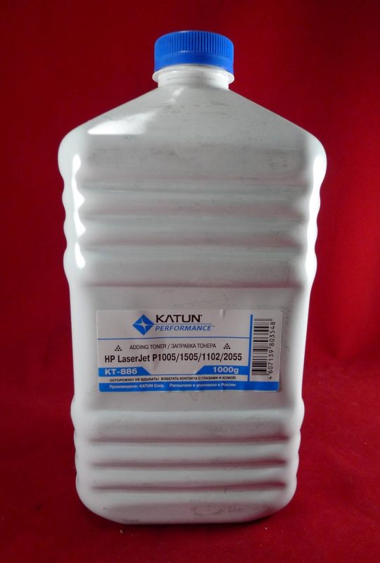 Тонер для картриджей CB435A/CB436A/CE285A/CE278A/CF279A/CF283A/CF283X (кан. 1кг) (Katun) фас.Россия