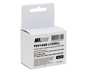 Картридж HP DJ2130 (Hi-Black) F6V18AE, №123XL, Tricolor (белая упаковка)