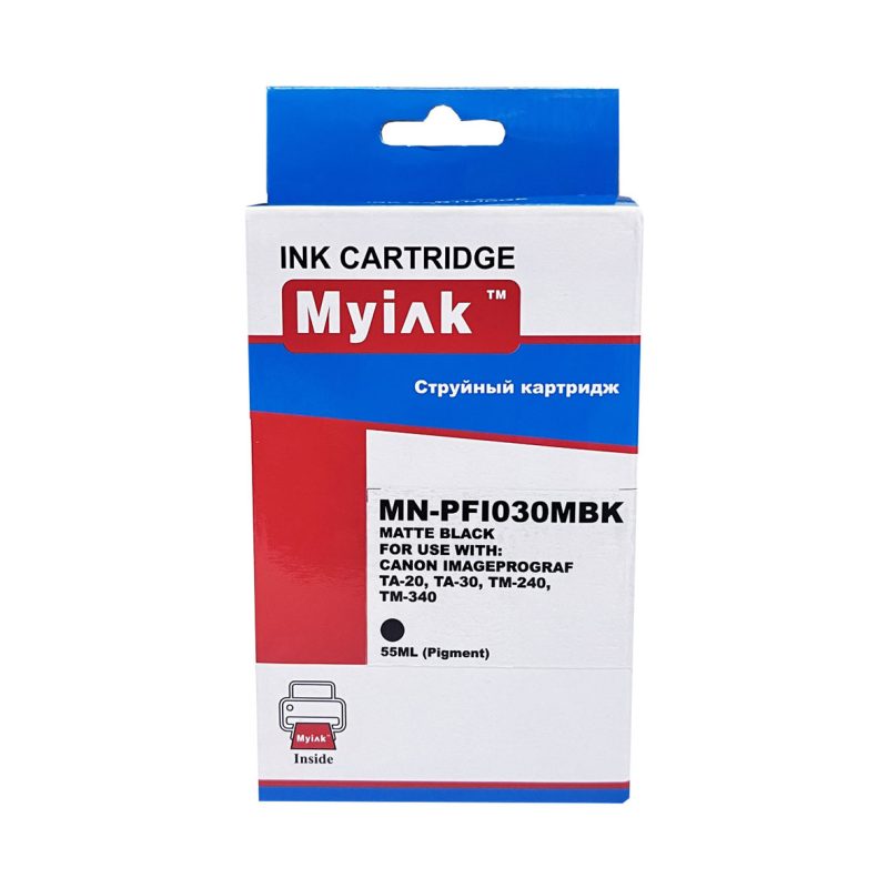 Картридж CANON IPF TA-20/TA-30/ TM-240/ТМ-340 Matte Black (55ml, Pigment) MyInk PFI-030MBK 