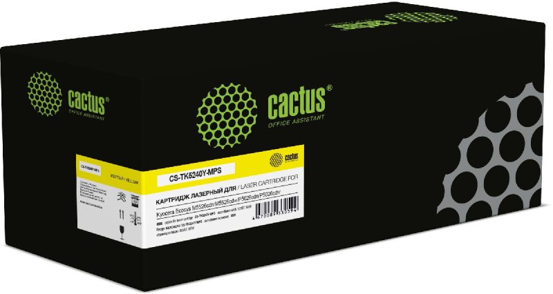 Картридж лазерный Cactus CS-TK5240Y-MPS желтый (6000стр.)