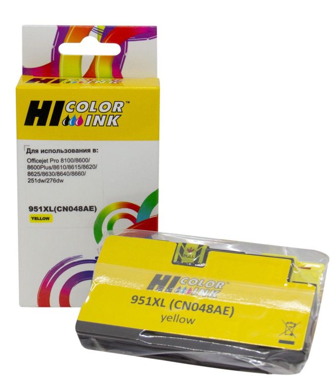 Картридж HP Officejet Pro 8100/8600 (Hi-Black) CN048AE/№951XL, Y