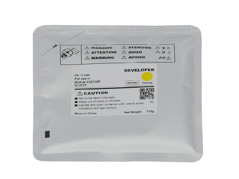 Девелопер KONICA MINOLTA Bizhub C227/C287 (CET) Yellow, 170г, 90000 стр., CET171040, IU-214Y