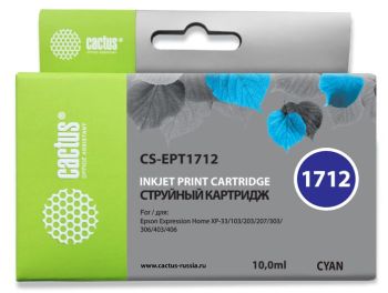 Картридж струйный Cactus CS-EPT1712 17XL голубой (10мл)