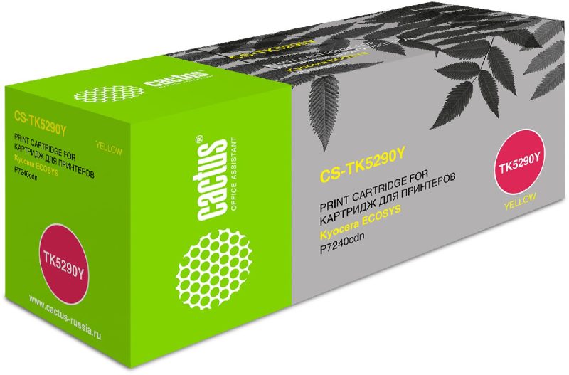 Картридж лазерный Cactus CS-TK5290Y TK-5290Y желтый (13000стр.) для Kyocera Ecosys P7240cdn