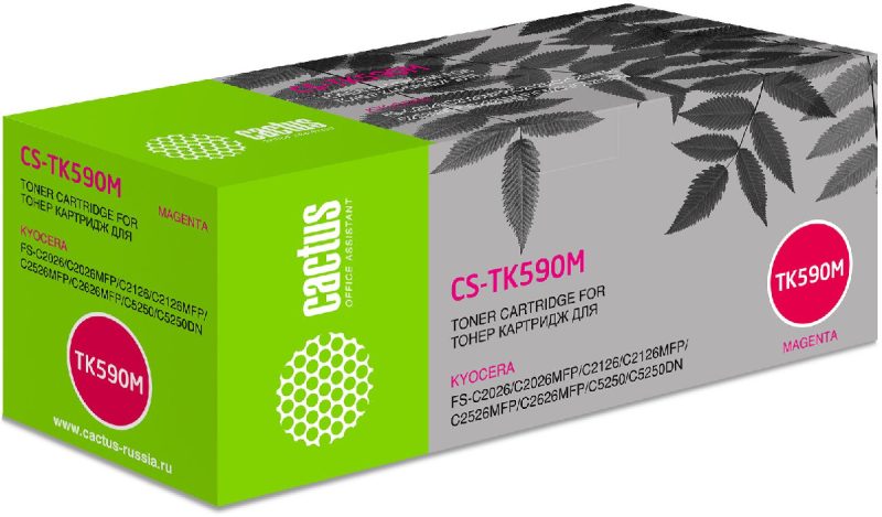 Картридж лазерный Cactus CS-TK590M TK-590M пурпурный (5000стр.)