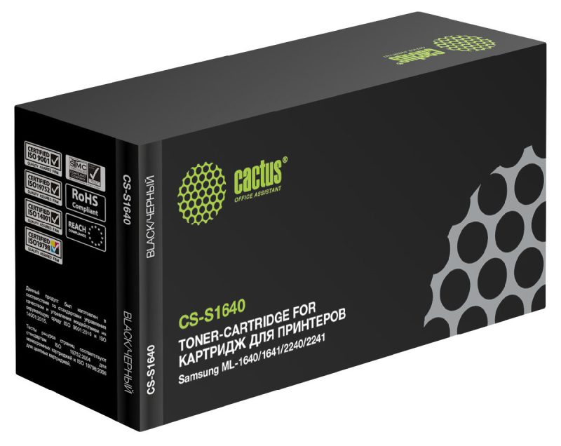 Картридж лазерный Cactus CS-S1640 D108S CS-S1640 MLT-D108S черный (1500стр.)