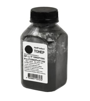 Тонер HP LJ P1005/P1505/ProP1566/ProP1102 (NetProduct) Bk, 60 г, банка