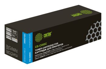 Картридж лазерный Cactus CS-C055C 055 C голубой (2100стр.)