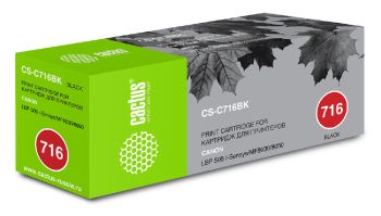 Картридж лазерный Cactus CS-C716BK 716 BK черный (2300стр.)