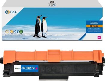 Тонер-картридж G&G, аналог Brother TN-217M красный 2.3k