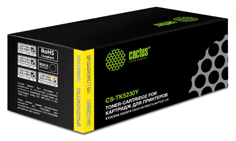 Картридж лазерный Cactus CS-TK5230Y TK-5230Y желтый (2200стр.)