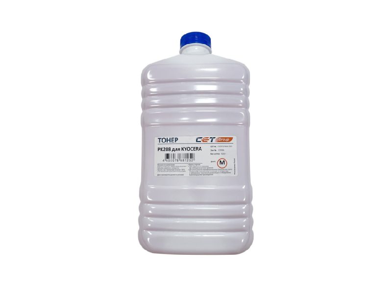 Тонер Kyocera Color PK208 (CET) M5521/M5526/P5021/P5026 (Japan) Унив., Magenta, 500г OSP0208M-500