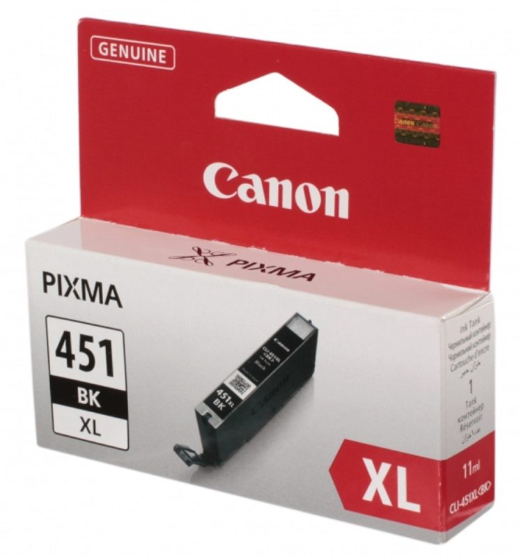 Картридж Canon PIXMA iP7240/MG6340/MG5440 (O) CLI-451BK XL / 6472B001, черный увелич.