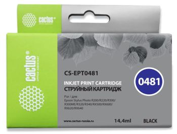 Картридж струйный Cactus CS-EPT0481 T0481 черный (16мл)