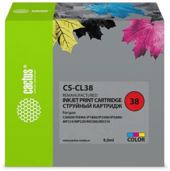 Картридж струйный Cactus CS-CL38 CL-38 многоцветный (9мл)