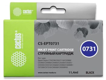 Картридж струйный Cactus CS-EPT0731 T0731 черный (11.4мл)