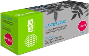 Картридж лазерный Cactus CS-TK5270C TK-5270C голубой (6000стр.)
