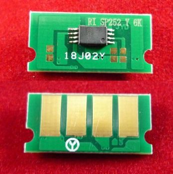 Чип Ricoh SP C252Dn/C252Sf/C262Dnw/C262Sf (SPC252HE) Yellow, 6K (ELP Imaging)