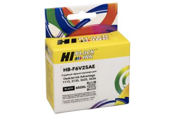 Картридж Hi-Black 652XL (HB-F6V25AE) для HP DJ 1115/2135/3635/3636, Bk