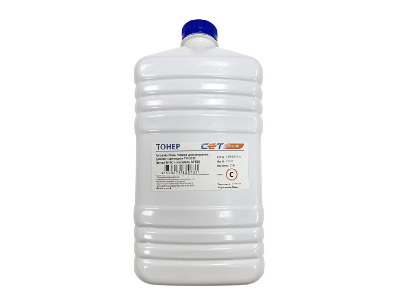 Тонер KONICA MINOLTA Bizhub C224/284 (Japan) NF6C + носитель NF6D, Cyan, 514г/бут, CET8521C-514