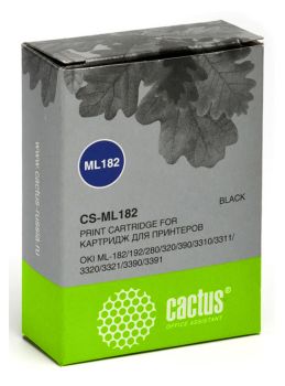 Картридж матричный Cactus CS-ML182 8x1.6 черный для Oki ML-182/192/280/320/390