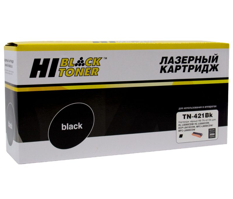 Картридж Brother HL-L8260/8360/MFC L8690/8900/DCP L8410 (Hi-Black) TN-421Bk, Bk, 3K