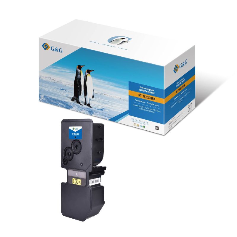 Тонер-картридж G&G, аналог Kyocera TK-5220BK черный 1,2k с чипом