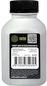 Тонер Cactus CS-TKY3-50 черный флакон 50гр.