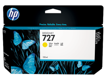 Картридж HP DesignJet T1500/T2500/T920 (O) B3P21A, №727, Y