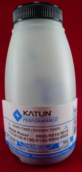 Тонер XEROX Phaser 6000/6010/6015/6125/6128/6130/6140 Cyan, химический (фл. 30г) (Katun) фас.Россия