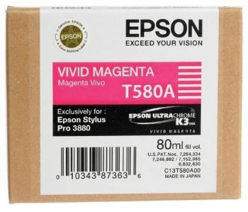 Картридж Epson Stylus Pro 3880 (O) C13T580A00, пурпурный, 80 мл