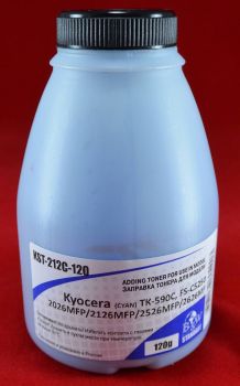 Тонер для Kyocera TK-590C Cyan (фл. 120г) 5K Black&White Standart (Tomoegawa) фас.Россия