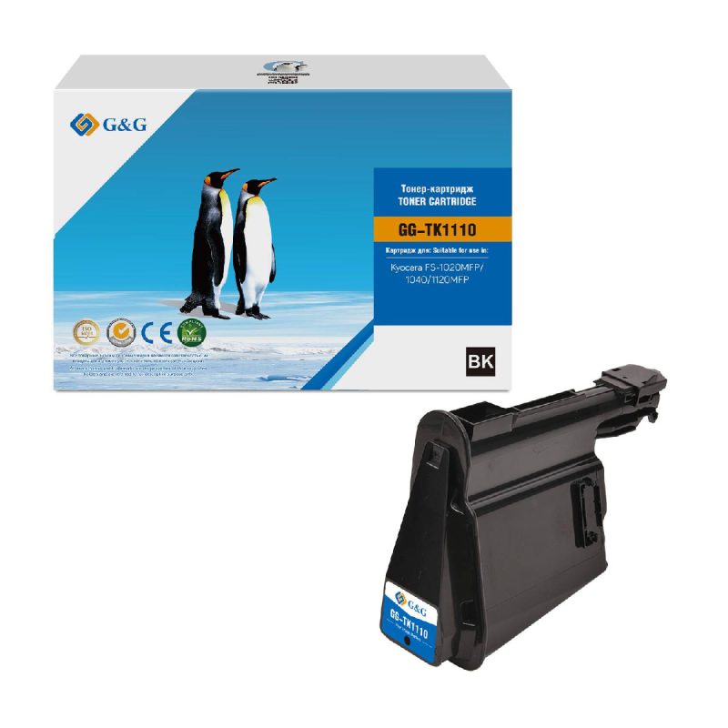 Тонер-картридж G&G, аналог Kyocera TK-1110 2,5k с чипом