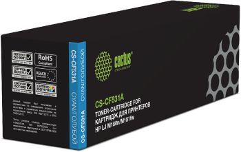 Картридж лазерный Cactus CS-CF531A CF531A голубой (900стр.) для HP LJ M180n/M181fw