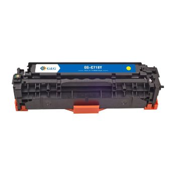 Картридж G&G, аналог HP CC532A/304A/Canon 718 желтый 2.8k с чипом