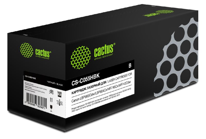Картридж лазерный Cactus CS-C055HBK 055 H BK черный (7600стр.)