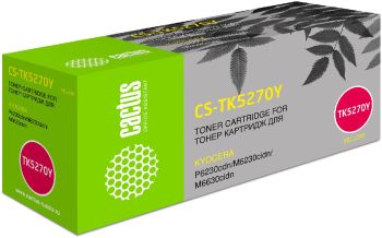 Картридж лазерный Cactus CS-TK5270Y TK-5270Y желтый (6000стр.)