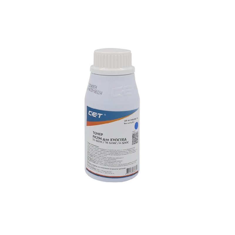 Тонер PK294 для KYOCERA ECOSYS P5021cdw (Japan) Cyan, 50г/бут, (унив.), OSP0294C-50 (CET)