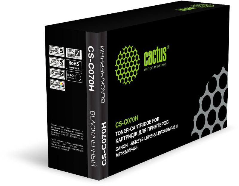 Картридж CANON LBP243/246/MF461/465 (Cactus) CS-C070H 070H черный (10200стр.)
