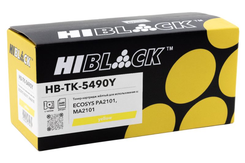 Тонер-картридж Hi-Black (HB-TK-5490Y) для Kyocera ECOSYS PA2101/MA2101, Y, 2,4K